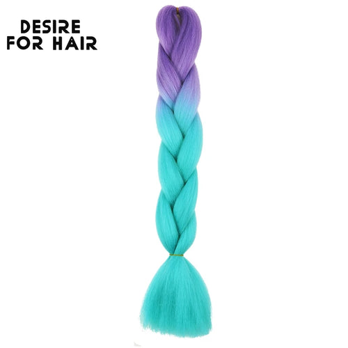 Desire for Hair 24inch 60cm Synthetic Braiding Hair Two Three 4 Ombre