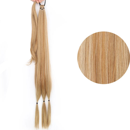 Ponytail Extensions Synthetic Boxing Braids Wrap Around Chignon Tail