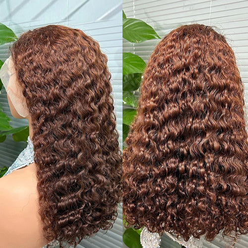 Honey Blonde Highlight Piano Color 13x4 Lace Frontal Curly Wave Human