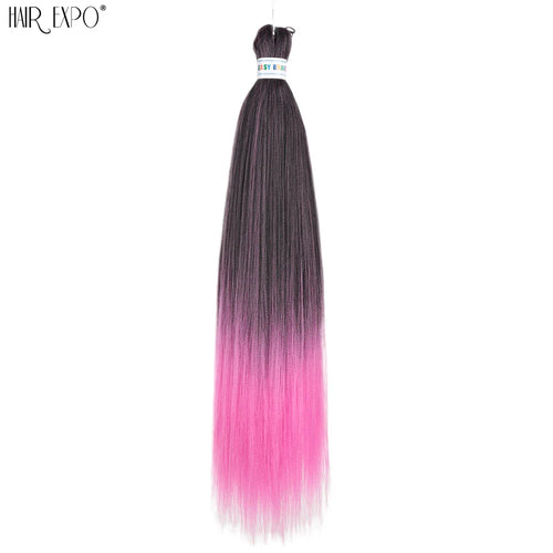 26Inch Easy Braids Hair Synthetic Colourful Pre Stretched Braiding