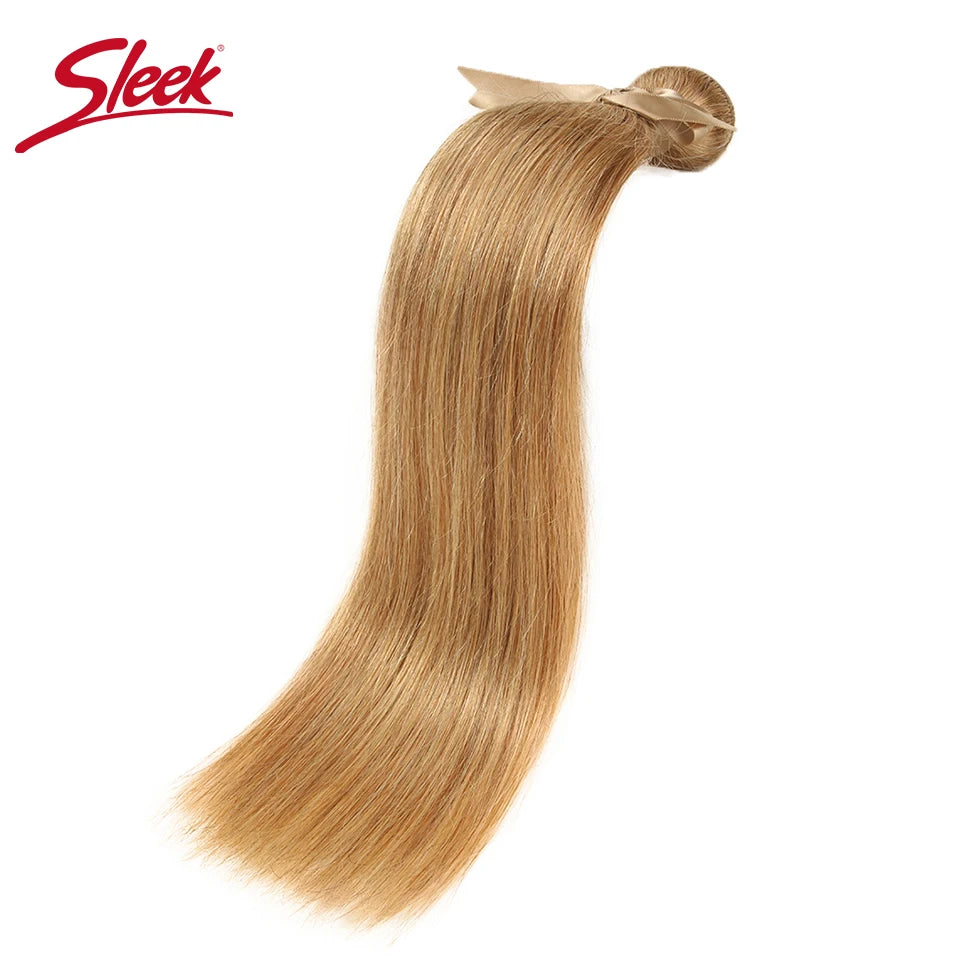 Sleek Honey Blonde 27 Color Mink Brazilian Natural Remy Straight Hair