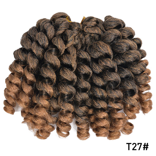 Synthetic Ombre Braiding Hair Jumpy Wand Curl Crochet Braids Hair