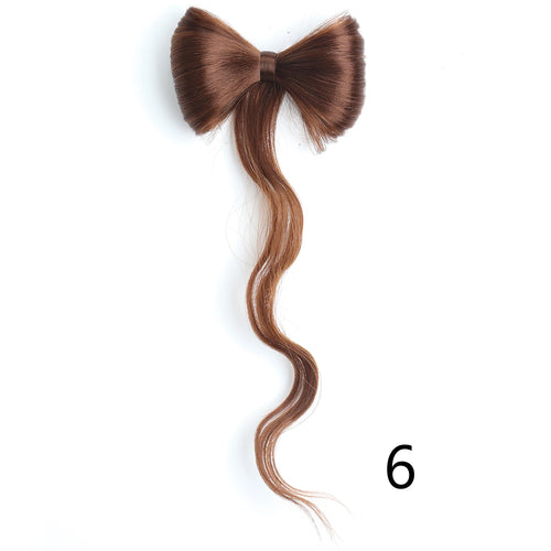 Synthetic Bowknot Hair Bun Claw Clip In Hair Extensions Hair