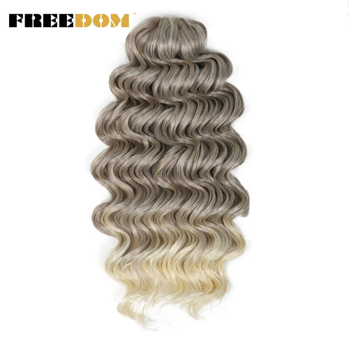 FREEDOM Synthetic Twist Crochet Curly Hair 16/24 Inches Deep Wave