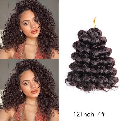 Ocean Wave Crochet Hair 12Inch Synthetic Deep Wave Braiding Hair