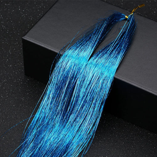 120cm/150Pc  Sparkle Shiny Hair Tinsel Hair Extensions Dazzles Women