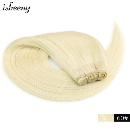 Isheeny Human Hair Weft Brazilian Remy Human Hair Bundles Sew In Hair