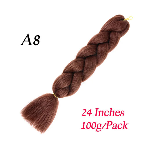 Synthetic 24Inch 100G Wholesale Single Ombre Color Glowing Hair