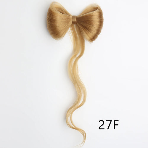 Synthetic Bowknot Hair Bun Claw Clip In Hair Extensions Hair