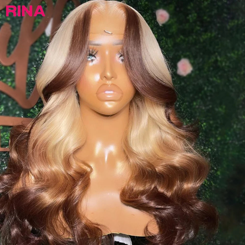 Ombre 613 Brown 13X4 Lace Frontal Wig Body Wave Lace Front Wig