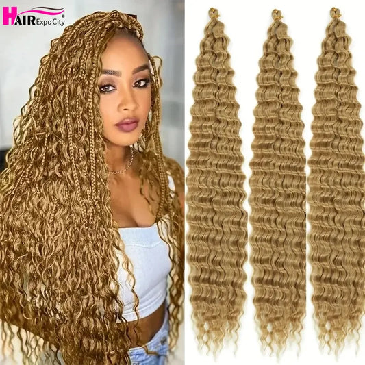 Ocean Wave Crochet Hair Extensions 30Inch Synthetic Deep Twist Curly