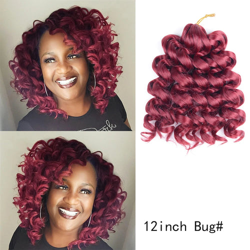 Ocean Wave Crochet Hair 12Inch Synthetic Deep Wave Braiding Hair