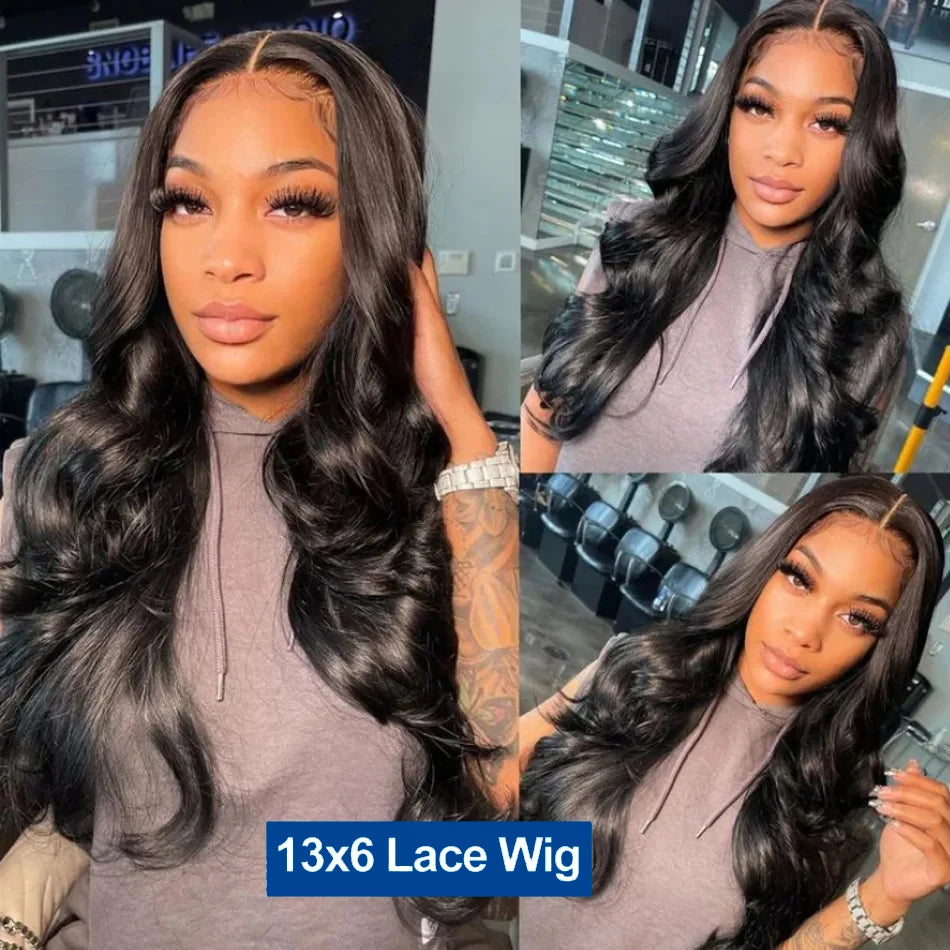 13x4 13x6 Lace Front Human Hair Wigs 100% Body Wave Transparent Lace