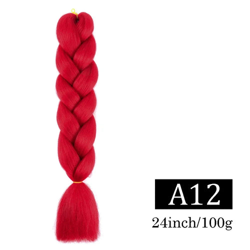 24 Inch Jumbo Braids Extensions Synthetic Braiding Hair Afro Ombre