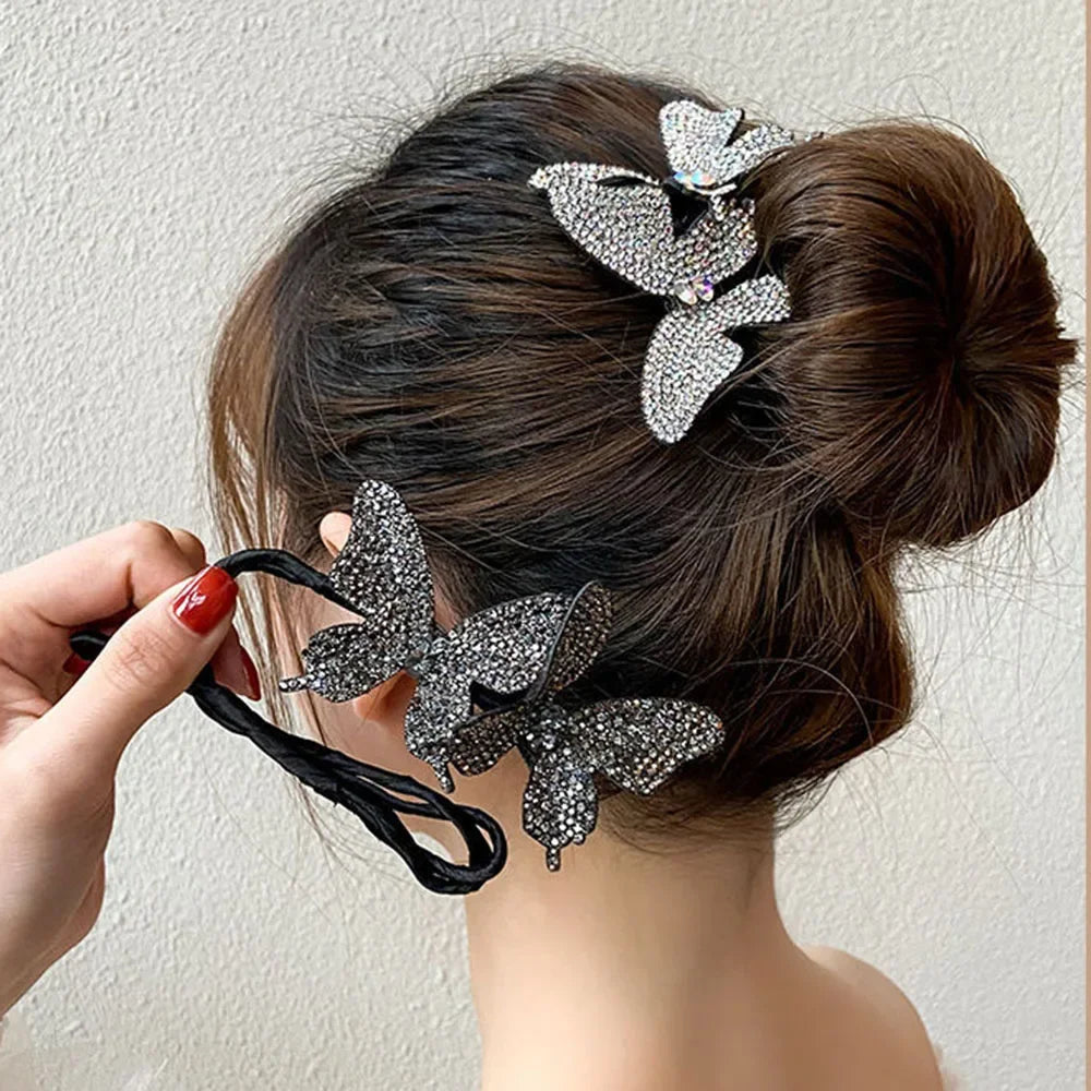 Elegant Butterfly Bun Maker Korean Lazy Hair Curlers Styling