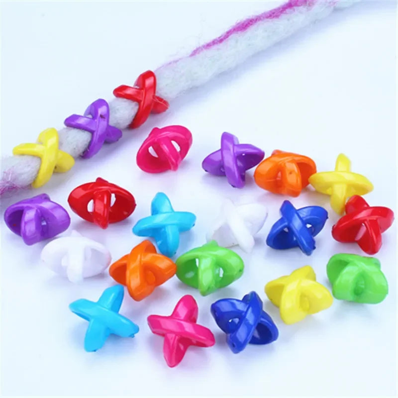 50pcs/lot Dreadlock Hair Ring Hairs Braid Beads 7mm Hole Candy Colored