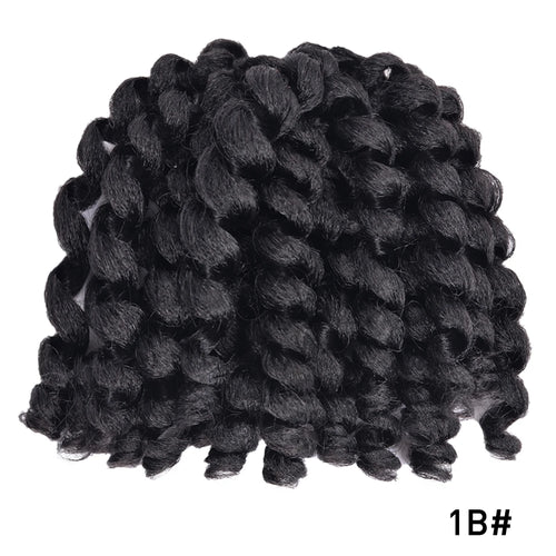 Synthetic Ombre Braiding Hair Jumpy Wand Curl Crochet Braids Hair