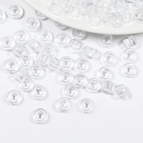 100Pcs/lot Mix Color Hair Braid Beads Decoration Pendants Clear