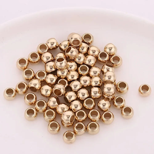 50pcs 8mm Gold Silver Hair Braids Beads Glossy Hair Dreadlocks Hair