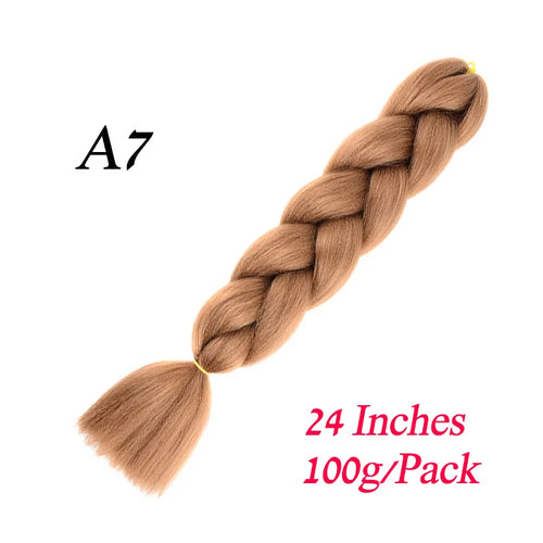 Synthetic 24Inch 100G Wholesale Single Ombre Color Glowing Hair