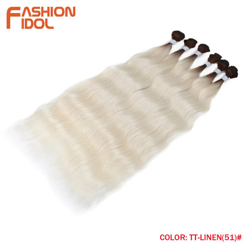 Loose Deep Water Wave Hair Bundles Synthetic Hair Extensions Ombre