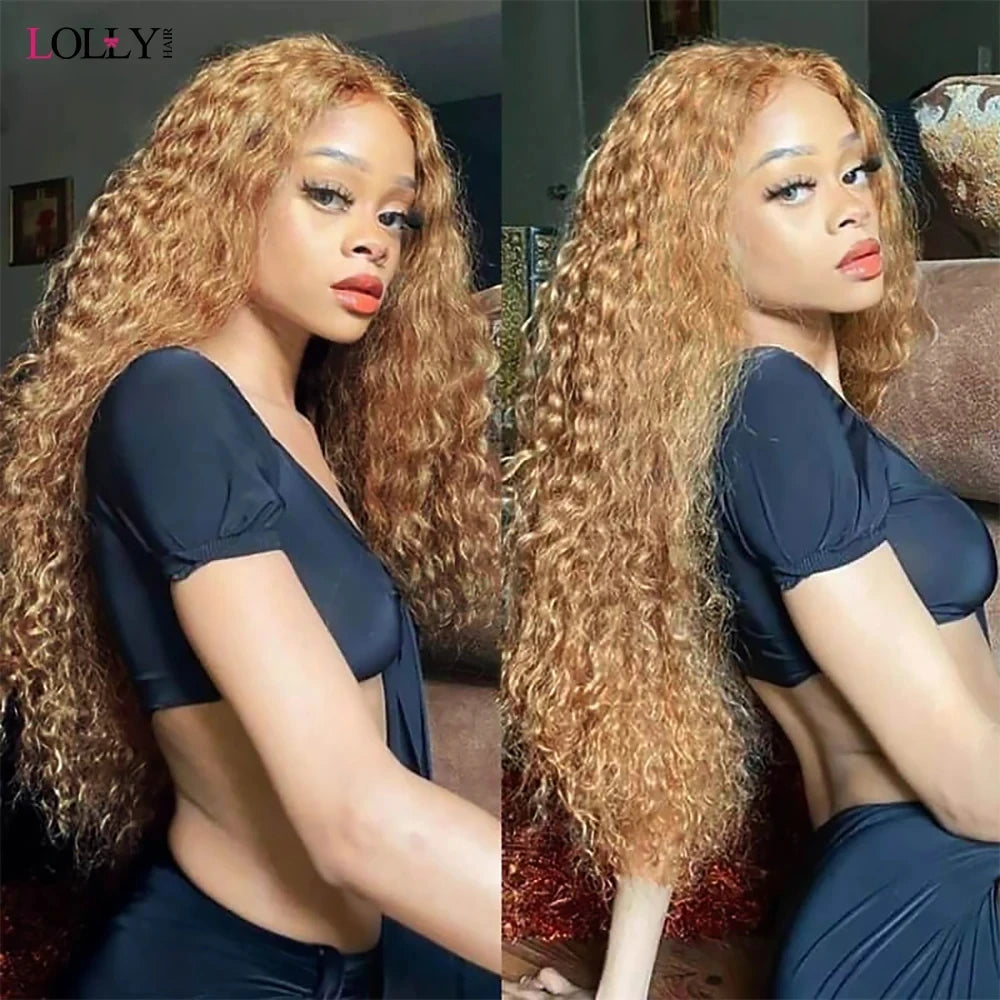 #27 Honey Blonde Bundles Deep Wave Hair Bundles Brazilian Hair Weave