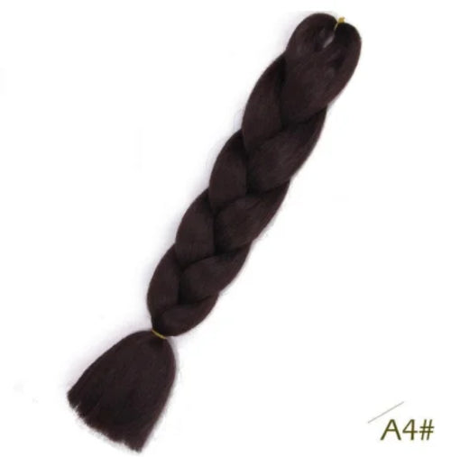 Black star Jumbo Braiding Hair Extensions 24 Inch High Temperature