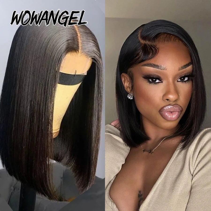 Wow Angel 13X4/13x6 HD Lace Full Frontal Short Bob Human Hair Wigs