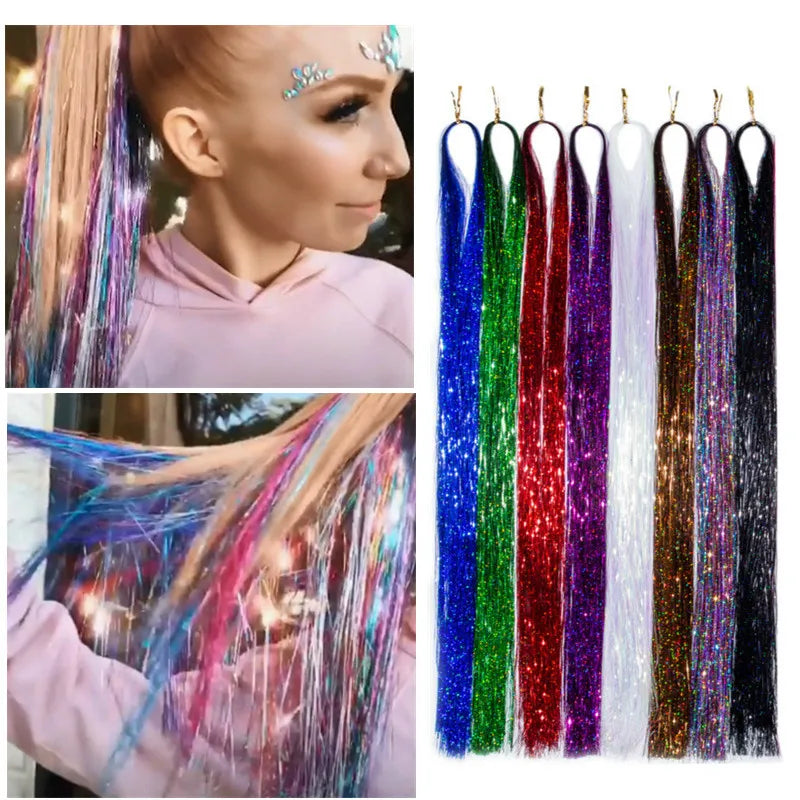 Hair Tinsel Glitter Braids High Temperature Fiber Bling Women's Tinsel