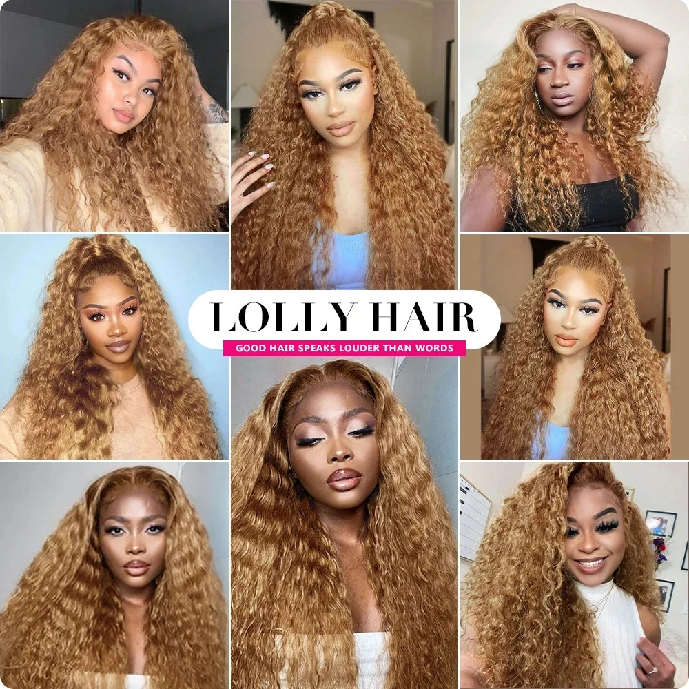 #27 Honey Blonde Bundles Deep Wave Hair Bundles Brazilian Hair Weave