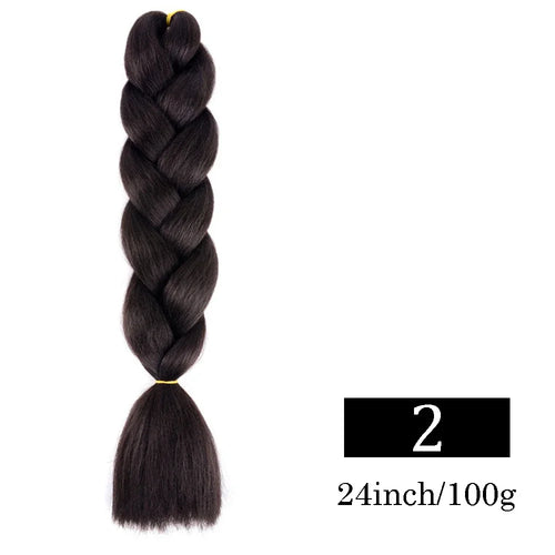 24 Inch Jumbo Braids Extensions Synthetic Braiding Hair Afro Ombre