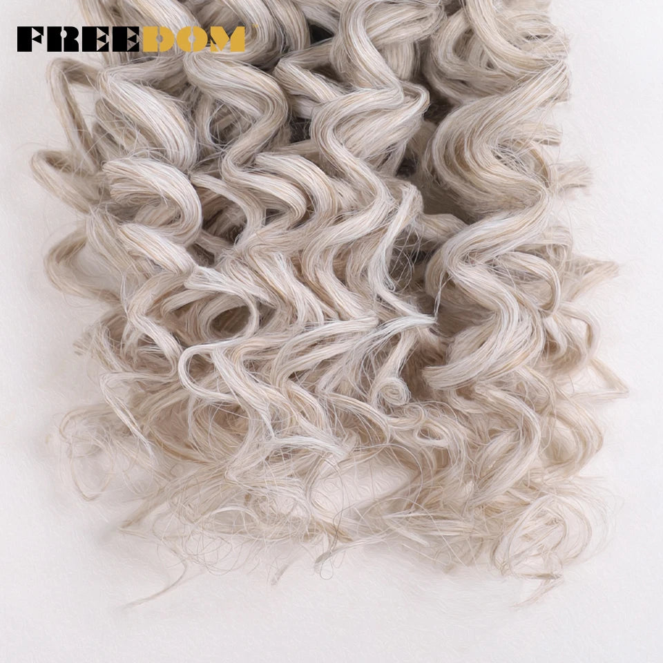 FREEDOM Synthetic Deep Wavy Twist Crochet Hair Afro Curly Hair Crochet