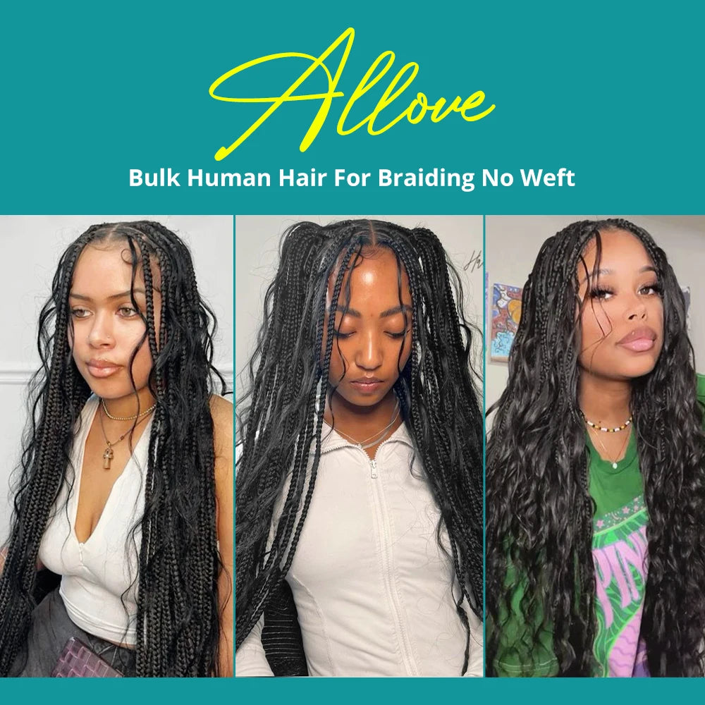 Allove Bulk Human Hair Body Wave Human Hair For Braiding 100%