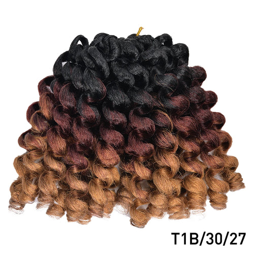 Synthetic Ombre Braiding Hair Jumpy Wand Curl Crochet Braids Hair