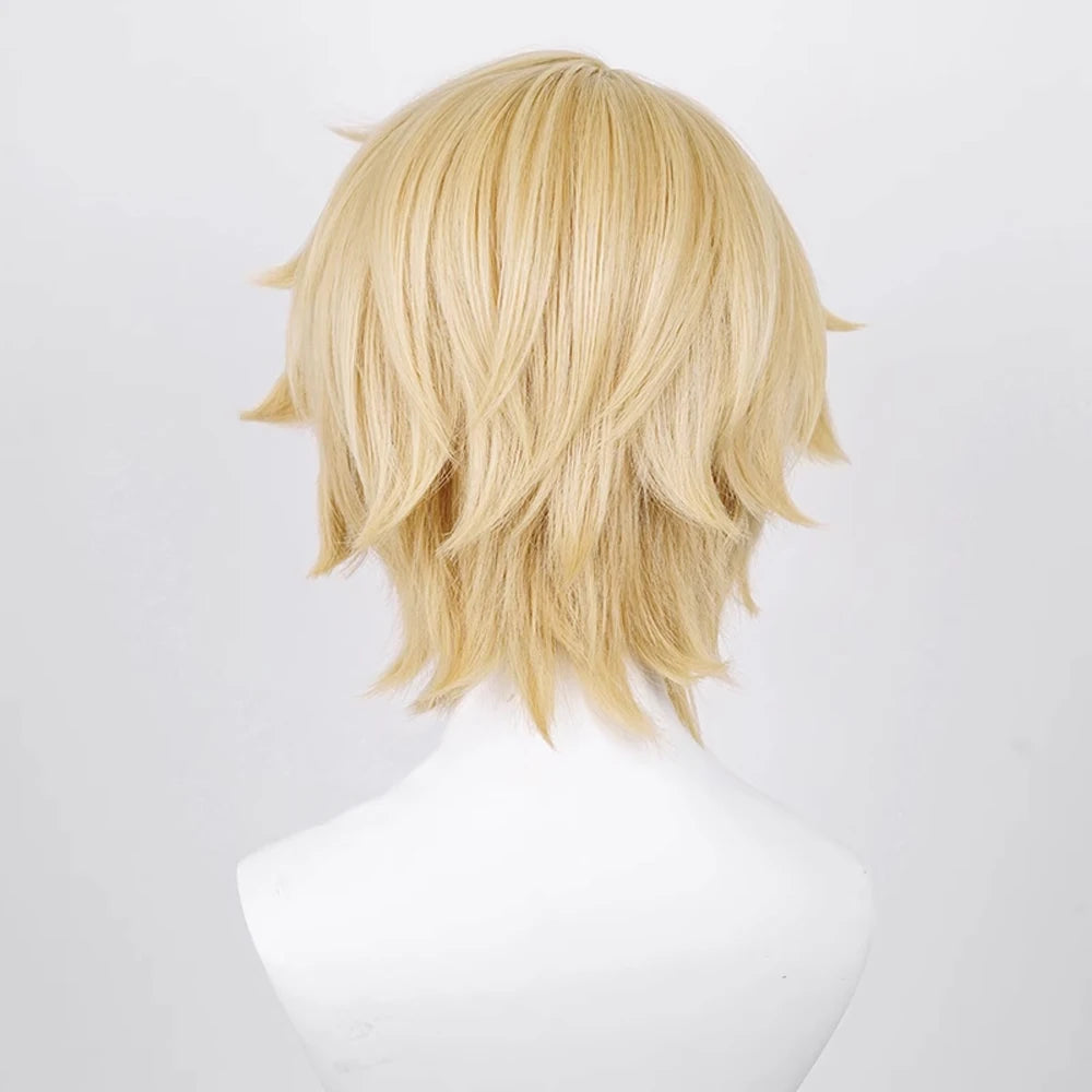 RANYU Honkai Star Rail Gepard Landau Wigs Synthetic Short Straight