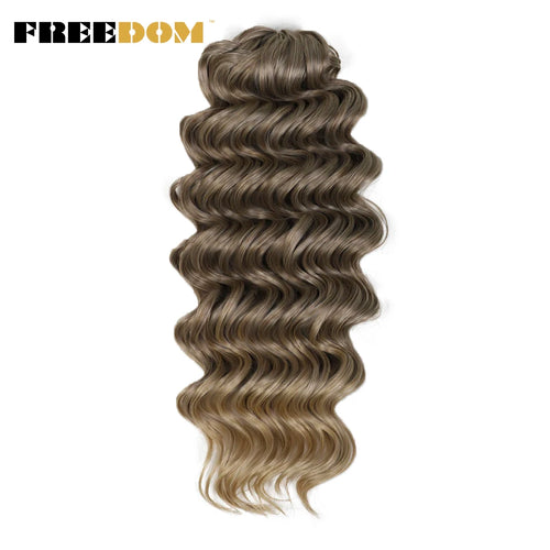 FREEDOM Synthetic Twist Crochet Curly Hair 16/24 Inches Deep Wave