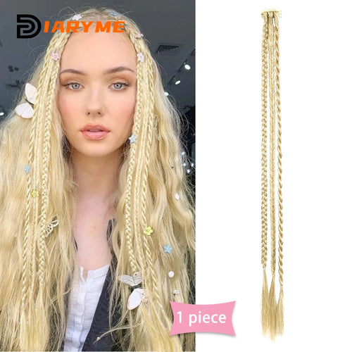 Synthetic Wig Braids With Clip Boxing Braid Dreadlocks Clip In Hair