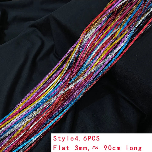 4-30Pcs 90CM Gradient Colorful Rope Tie Hair Women Dirty Braid Hair