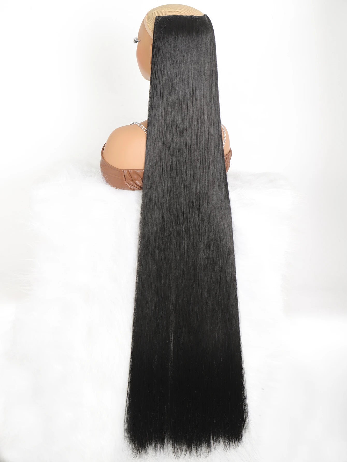 Synthetic 5 Clip In Hair Extensions Long Straight Hairstyle Hairpiece