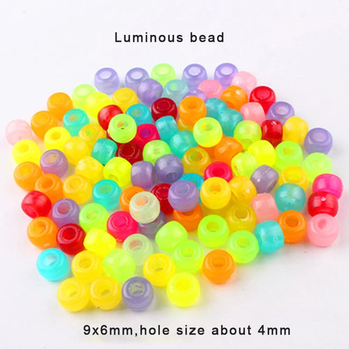 50Pcs 100Pcs Transparent 4mm Big Hole Dreadlock Beads for Jumbo Braids