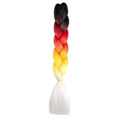 Synthetic Ombre 24inch Glitter Jumbo Braids Extensions Sparkle Rainbow