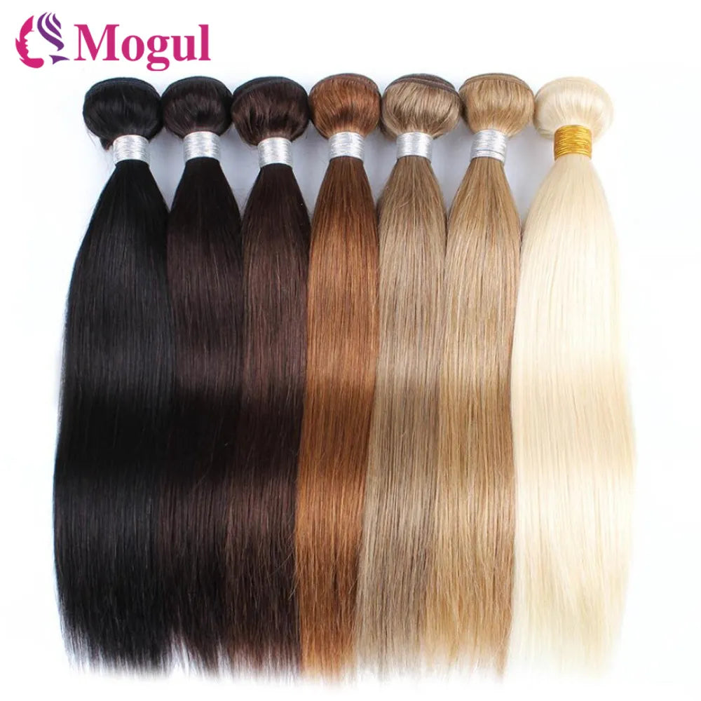 Mogul Hair 1 Pc Straight Hair Bundles Color 8 Ash Blonde Color 27