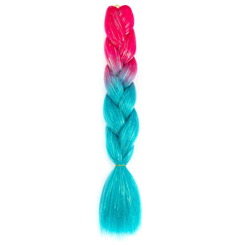 Synthetic Ombre 24inch Glitter Jumbo Braids Extensions Sparkle Rainbow