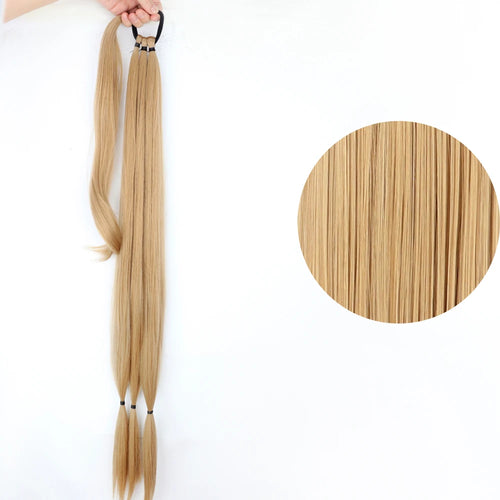 Ponytail Extensions Synthetic Boxing Braids Wrap Around Chignon Tail