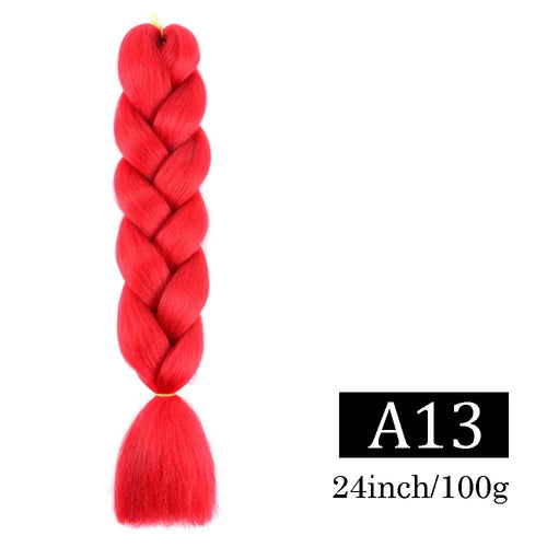 24 Inch Jumbo Braids Extensions Synthetic Braiding Hair Afro Ombre