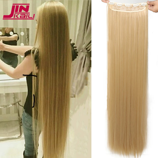 JINKAILI Synthetic 20-40 Inch Extra Long Straight Hair Extension 5