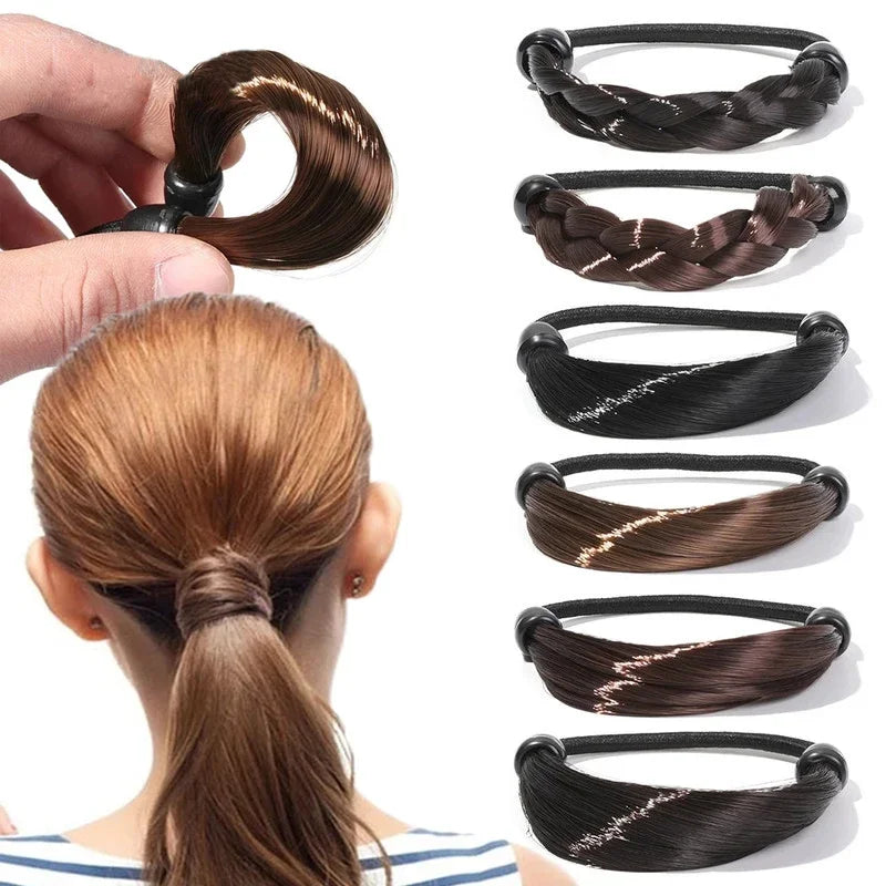 Wig Braided Rubber Band Elastic Hair Rope Tie Head Hair Ring Wig Braid