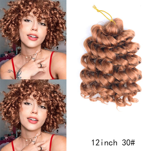 Ocean Wave Crochet Hair 12Inch Synthetic Deep Wave Braiding Hair