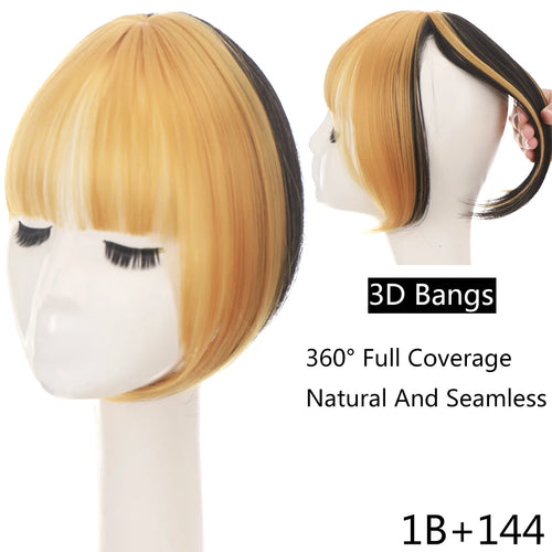 FORLISEE Synthetic 3D French Bangs Wig With Natural And Seamless