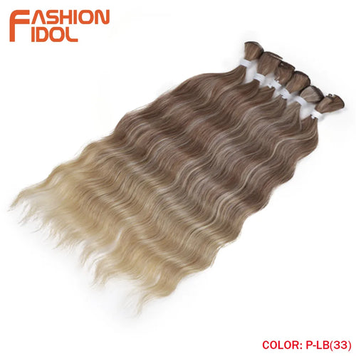 Loose Deep Water Wave Hair Bundles Synthetic Hair Extensions Ombre